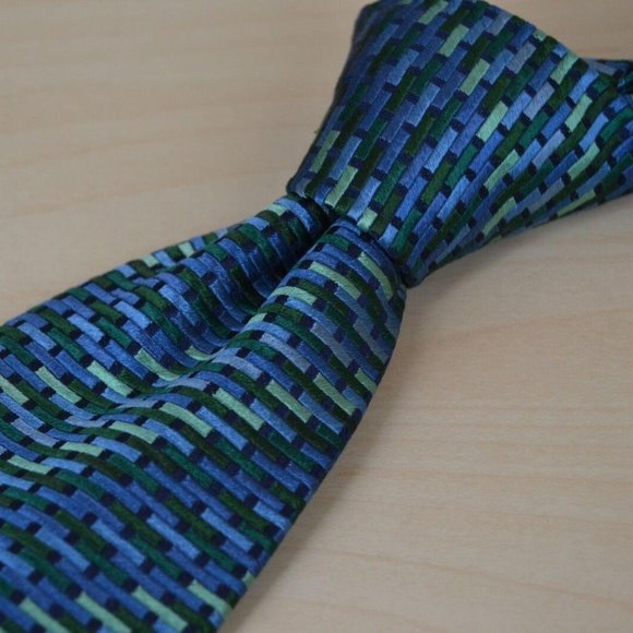Salvatore Ferragamo Other - Salvatore Ferragamo Blue Green Woven Block tie